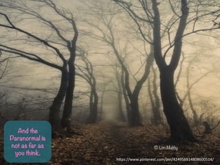 And the
Paranormal is
not as far as
you think.
? Lori Maltby
h-ps://www.pinterest.com/pin/424956914808600514/	
 ?
 