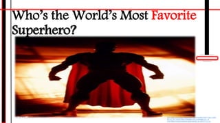 Who’s the World’s Most Favorite
Superhero?
Photo Credit: <a
href="https://www.flickr.com/photos/17328193@N00/346777261/">Hsin
Ho</a> via <a href="http://compfight.com">Compfight</a> <a
href="https://creativecommons.org/licenses/by-nc-nd/2.0/">cc</a>
 