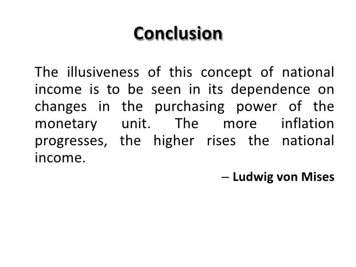 conclusion of national income