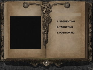 1. SEGMENTING 2. TARGETING 3. POSITIONING 