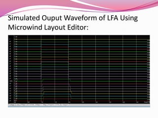 Simulated Ouput Waveform of LFA Using Microwind Layout Editor: