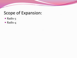 Scope of Expansion:Radix-3Radix-4