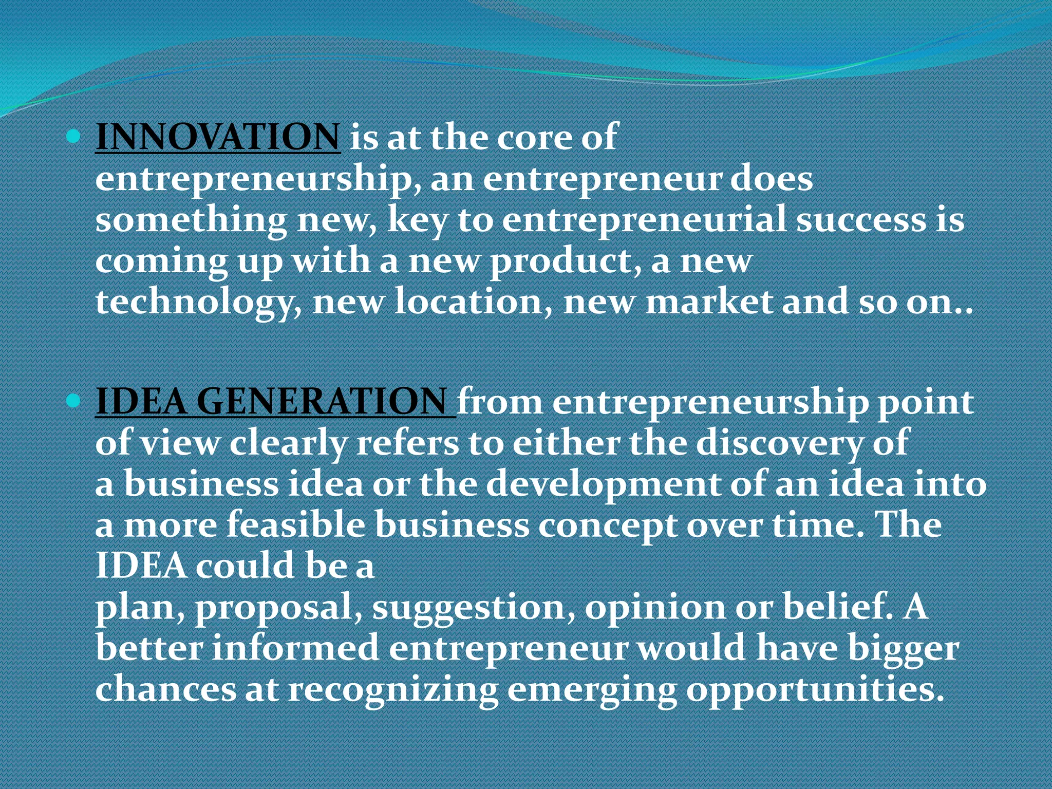 ENTREPRENEURSHIP VIEWS