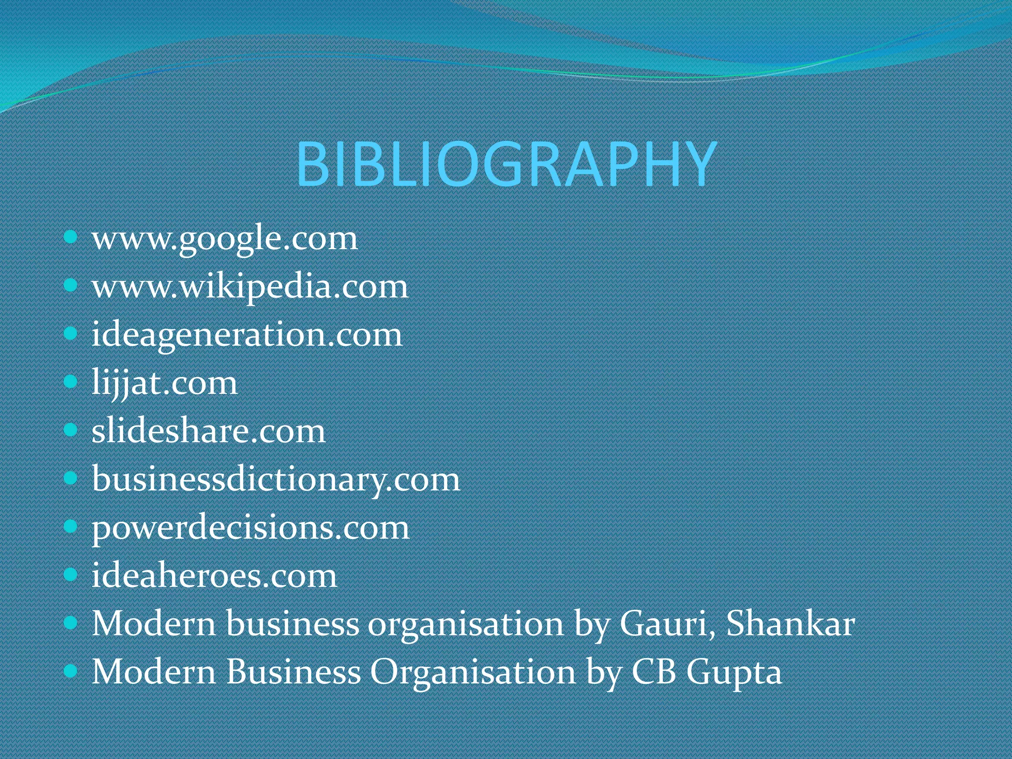 ORGANISATIONS DEDICATED TO IDEA GENERATIONThe  Idea Generation   Conducts seminars with client company’s employees to enhance creativityPower Decisions GroupConsulting in Product Concept, Brand, and Advertising Theme Concept Idea GenerationIdea Heroes  An idea generation company which focuses  on new ways of advertising products 