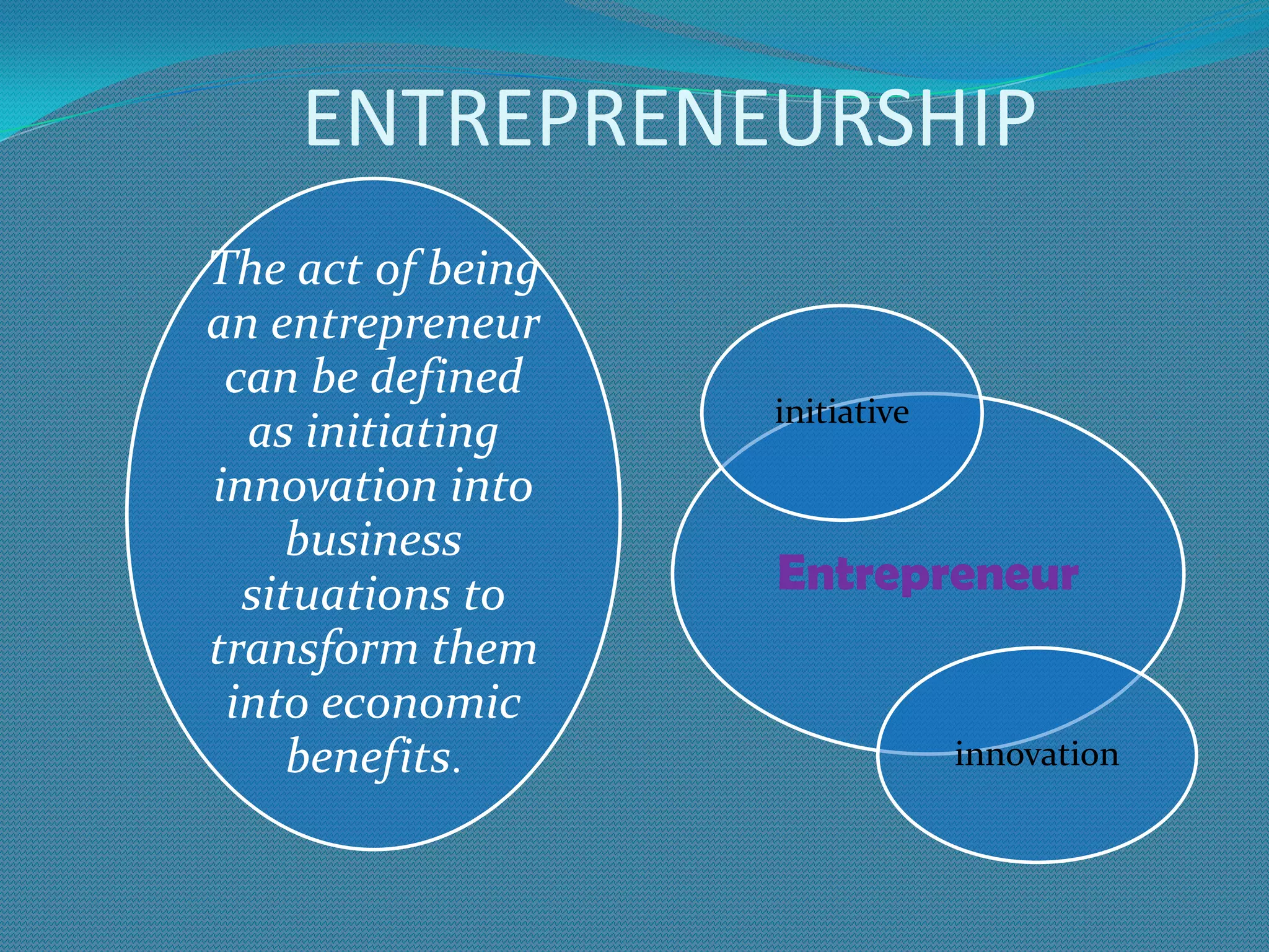 INVENTION AND INNOVATION :Primary function of entrepreneurship