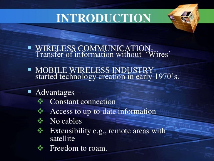 introduction wireless communication transfer of essay on wireless communication