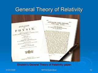 General Theory of Relativity Einstein's General Theory of Relativity paper.   