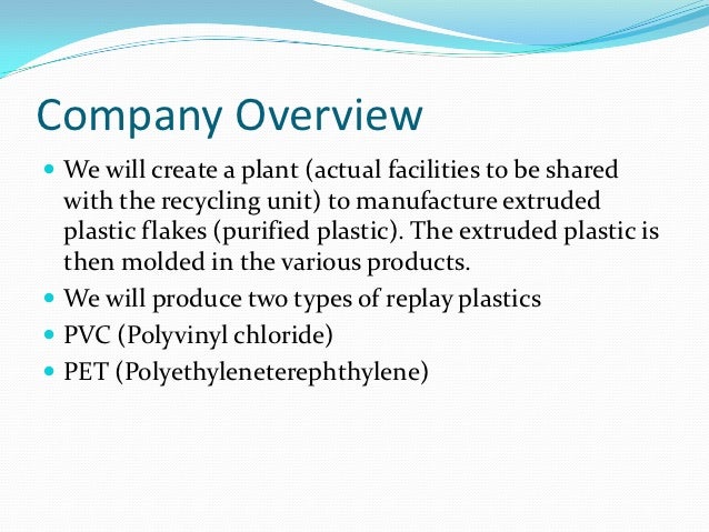 plastic recycling business plan