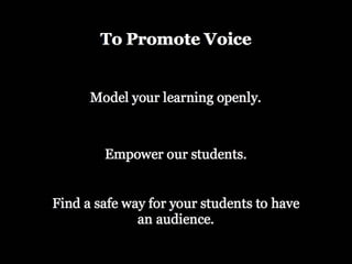 Create, Innovate, and Voice #NCCE2013