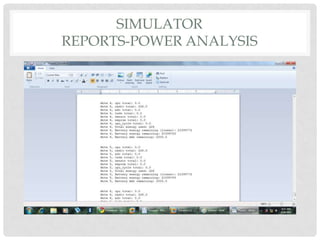 simulatorreports-power analysis