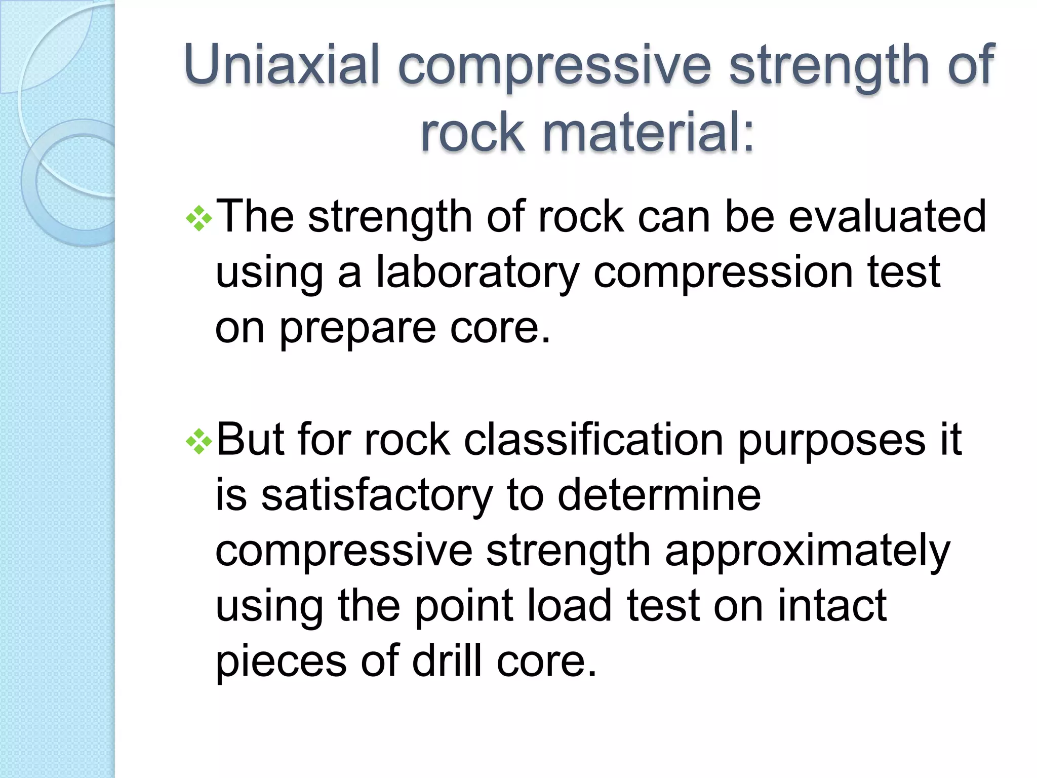 Rock Mass Classification | PPTX