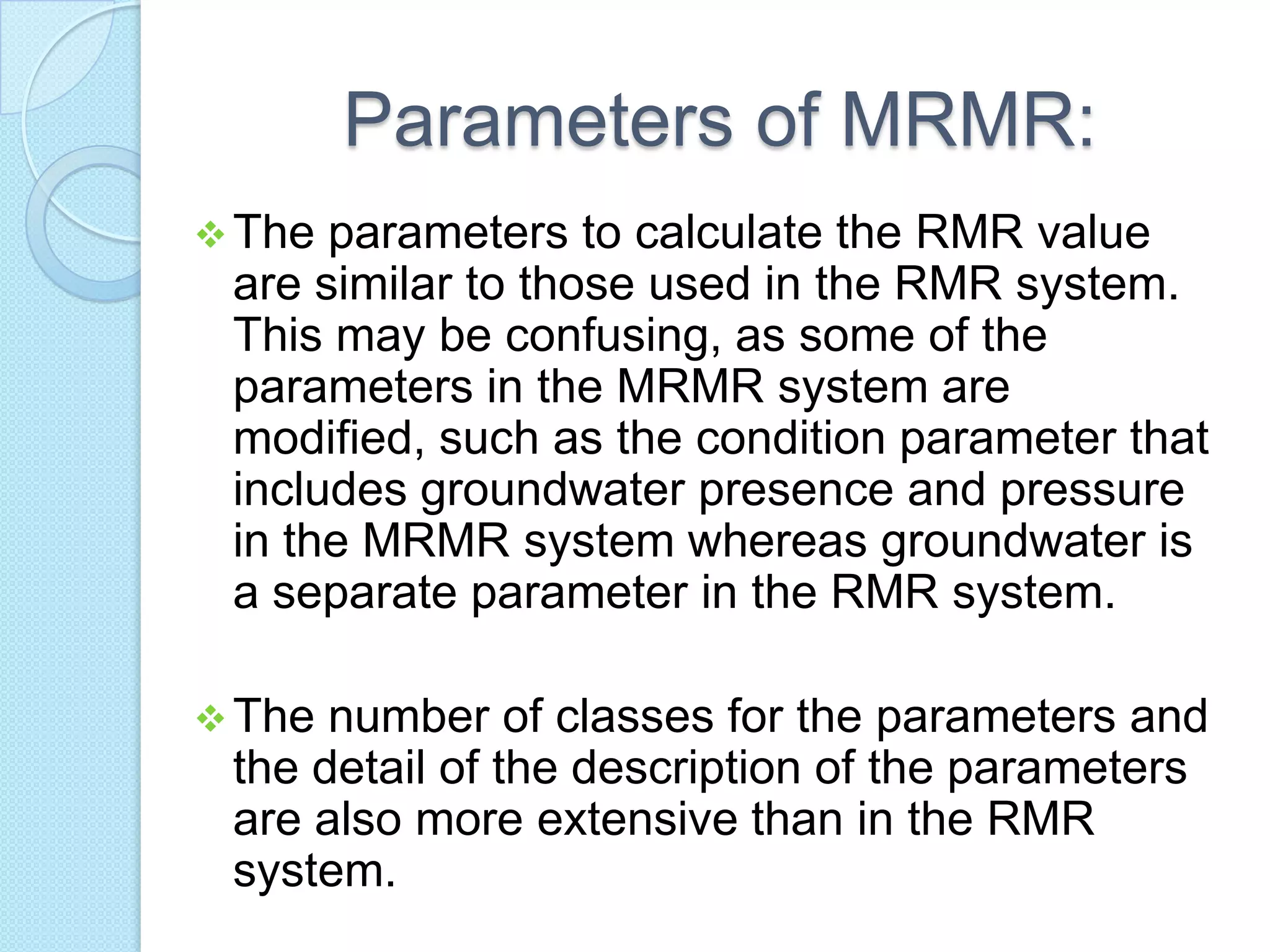 Rock Mass Classification | PPTX