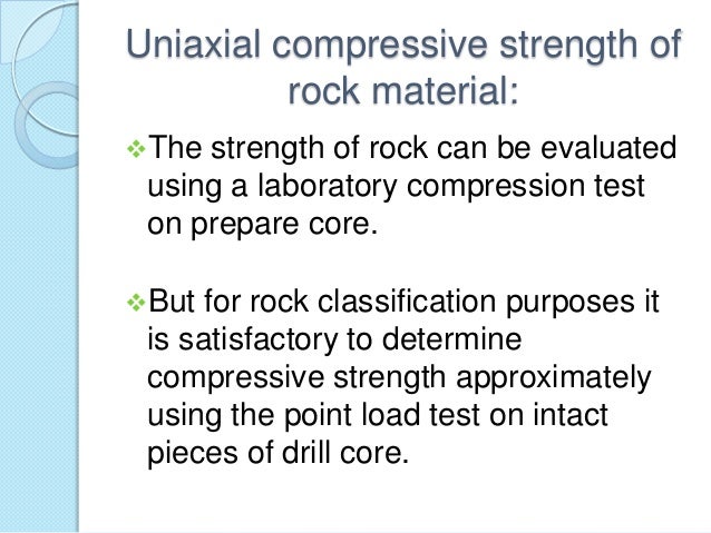 Compression Stresses In Rocks Compressive Strength Of Rock – compressive strength of different rocks ...