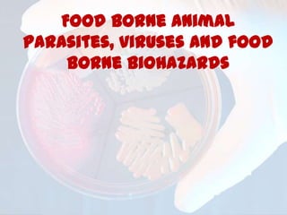 Food borne animal
parasites, viruses and food
borne biohazards

 