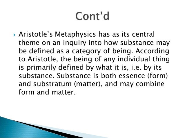 substance and essence in aristotle