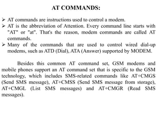 Modem At Command Set prepaid energy meter using smartcard | PPTX
