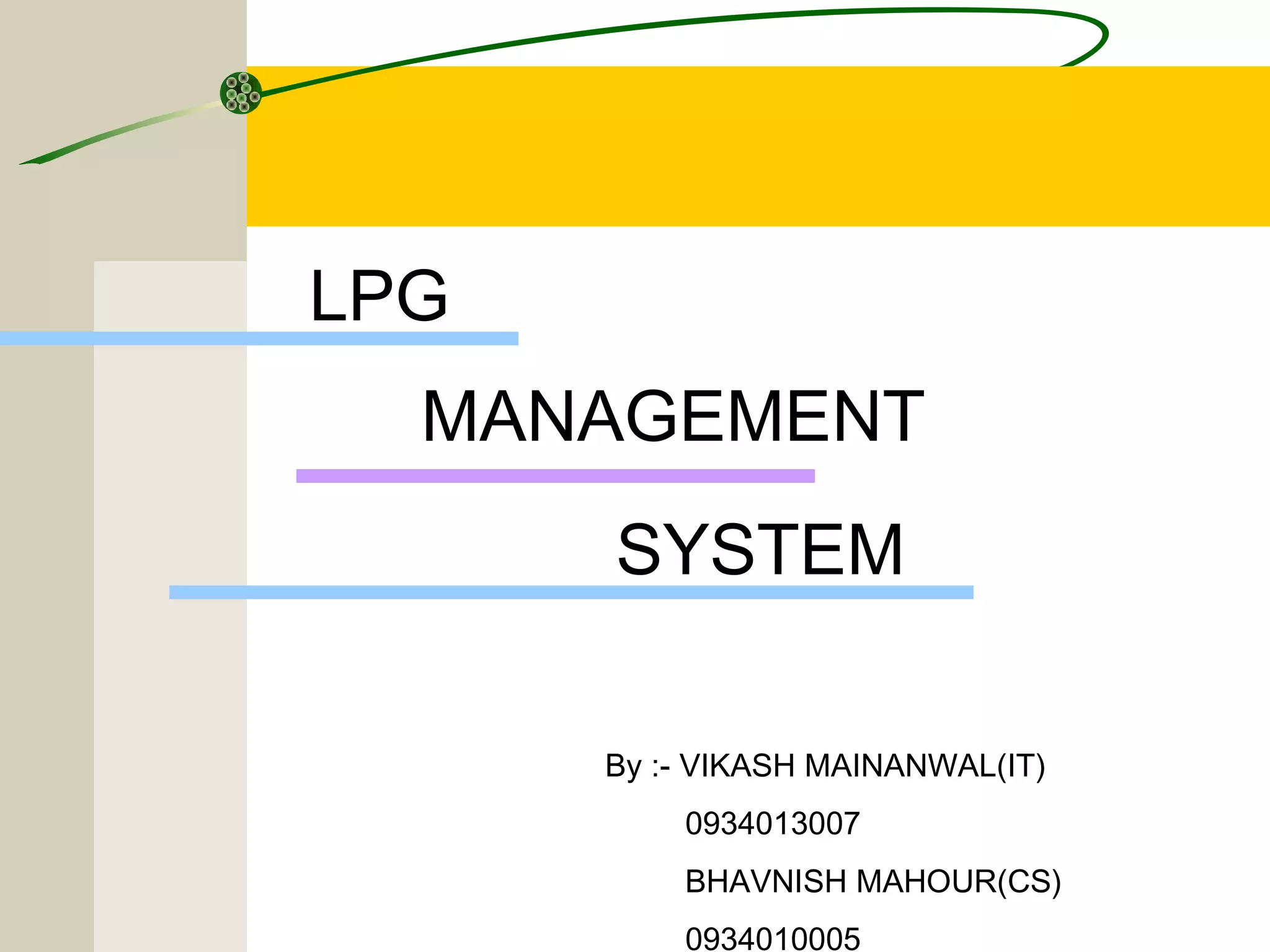 Gas Management System by Vikash Mainanwal | PPT