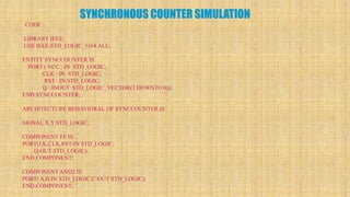 FPGA implementation of synchronous and asynchronous counter and ...