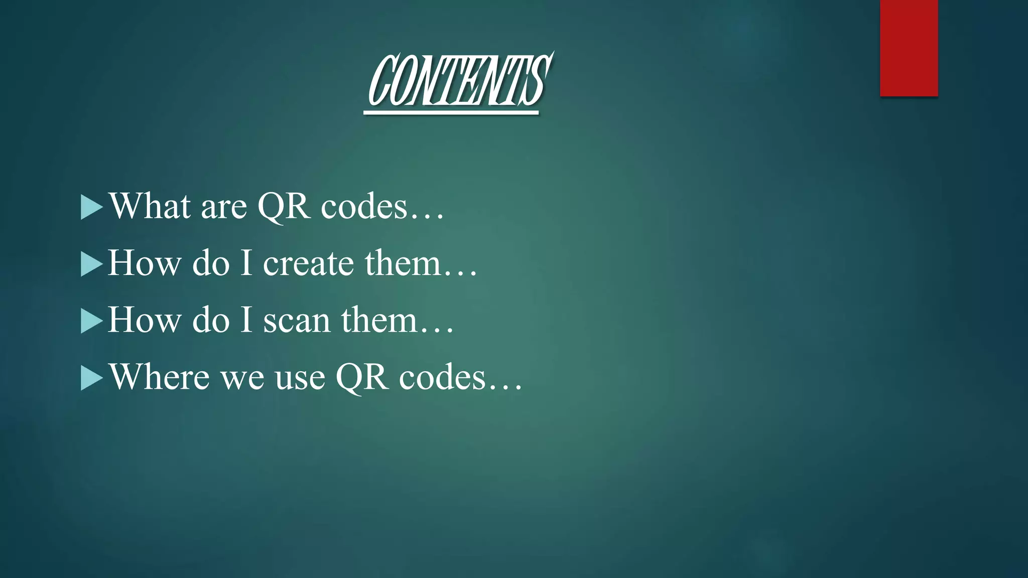 QR-CODE presentation slide | PPTX