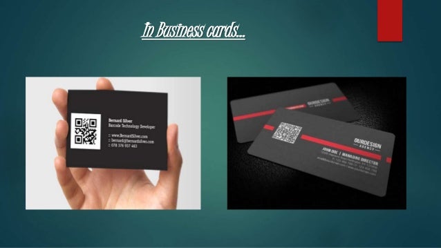 qr code presentation slide qrcode business card