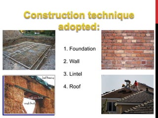 1. Foundation
2. Wall
3. Lintel
4. Roof
 