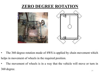 DESIGN & FABRICATION OF FOUR WHEEL STEERED MULTI- UTILITY VEHICLE | PPTX
