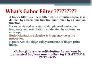 Gabor Function Fingerprint Images Enhancement ppt | PPT