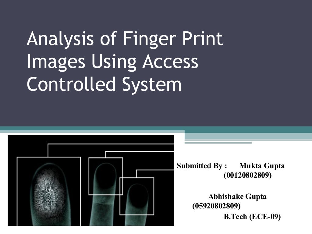 Fingerprint Images Enhancement ppt