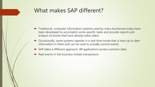 SAP Basic Introduction