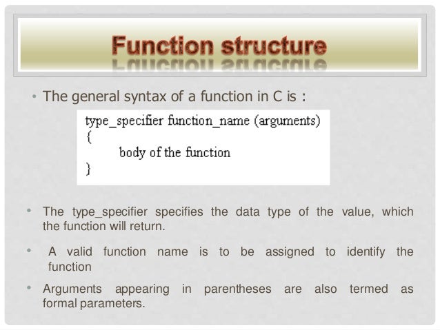 functions in C
