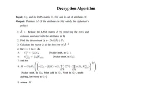 Decryption Algorithm
 