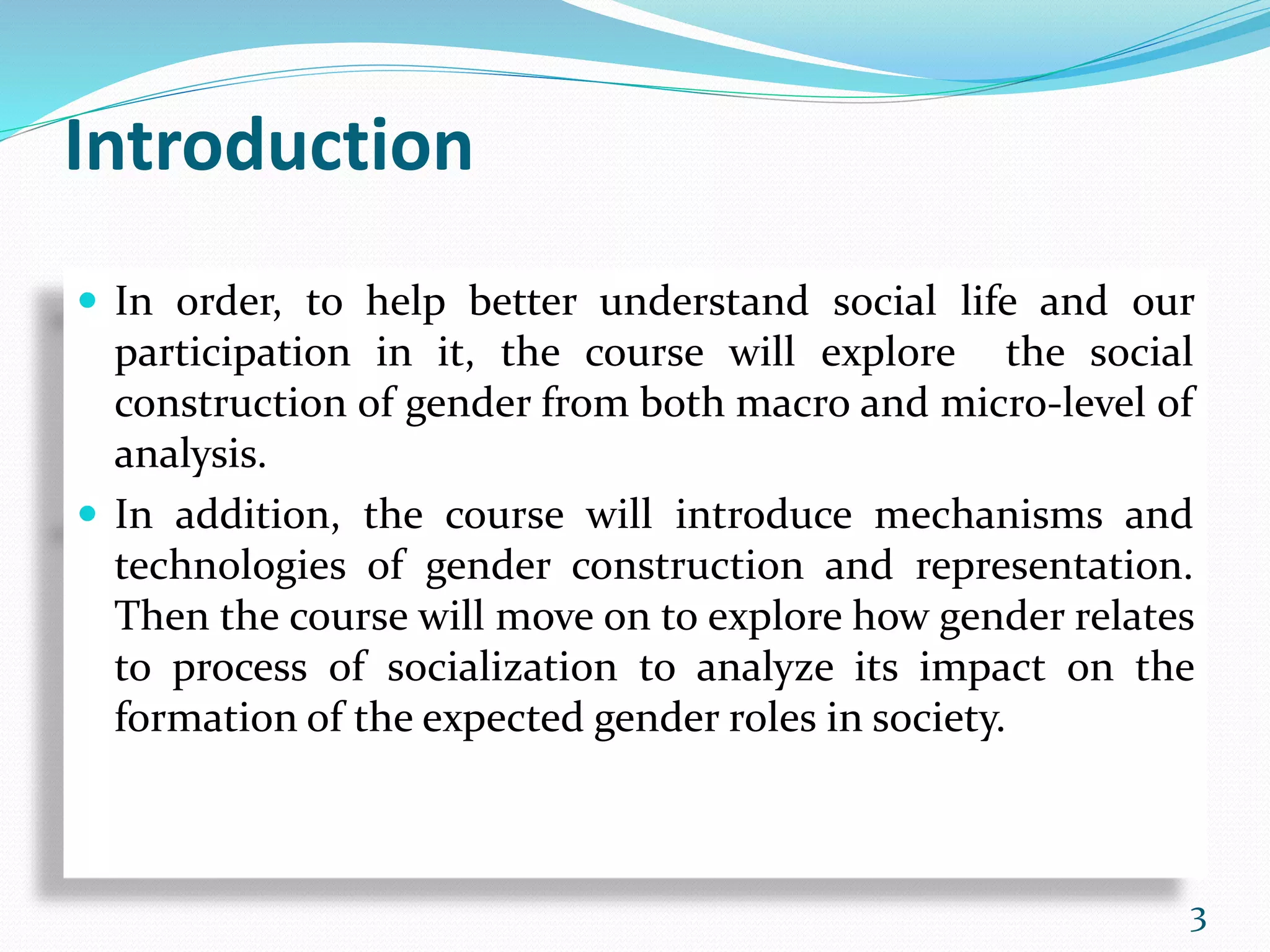 social construction of gender