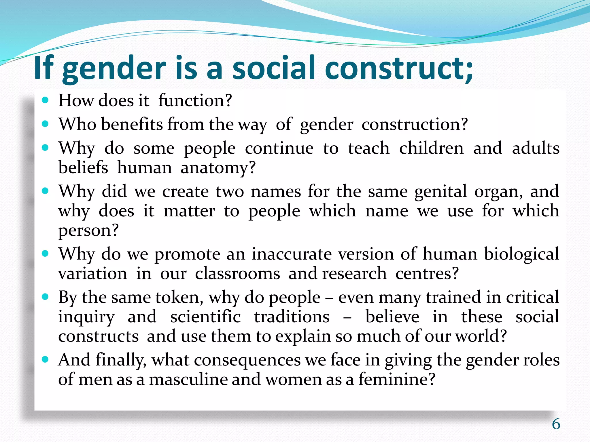 social construction of gender