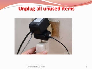 Unplug all unused items
24Department of ECE -Sudar
 