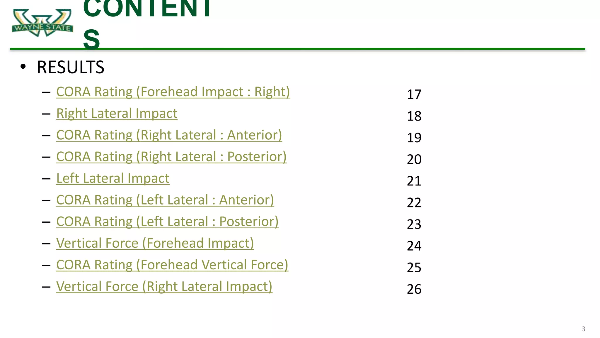 Global Human Body Model Consortium (GHBMC) Head Model Validation PPT