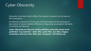 Cyber Obscenity