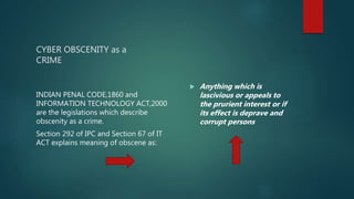 Cyber Obscenity