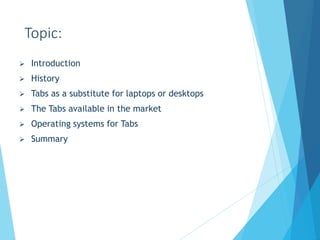 Operating System Tab Tablet pc's | PPTX