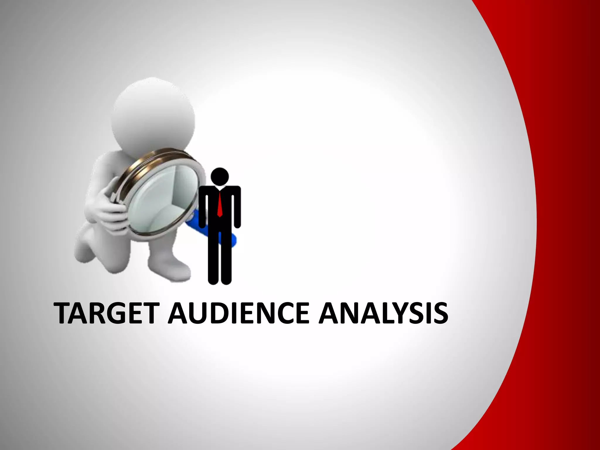 TARGET AUDIENCE ANALYSIS
 