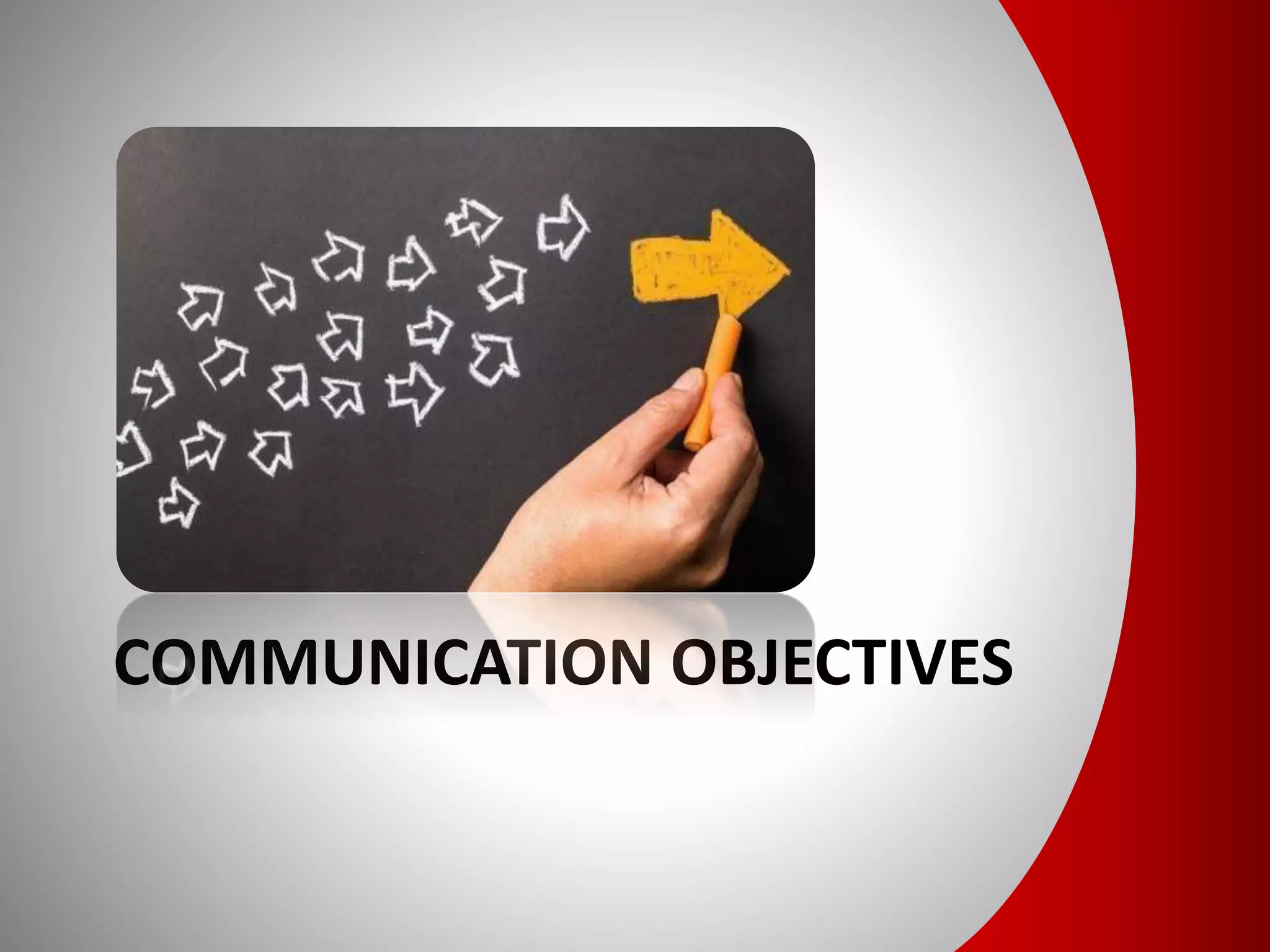 COMMUNICATION OBJECTIVES
 