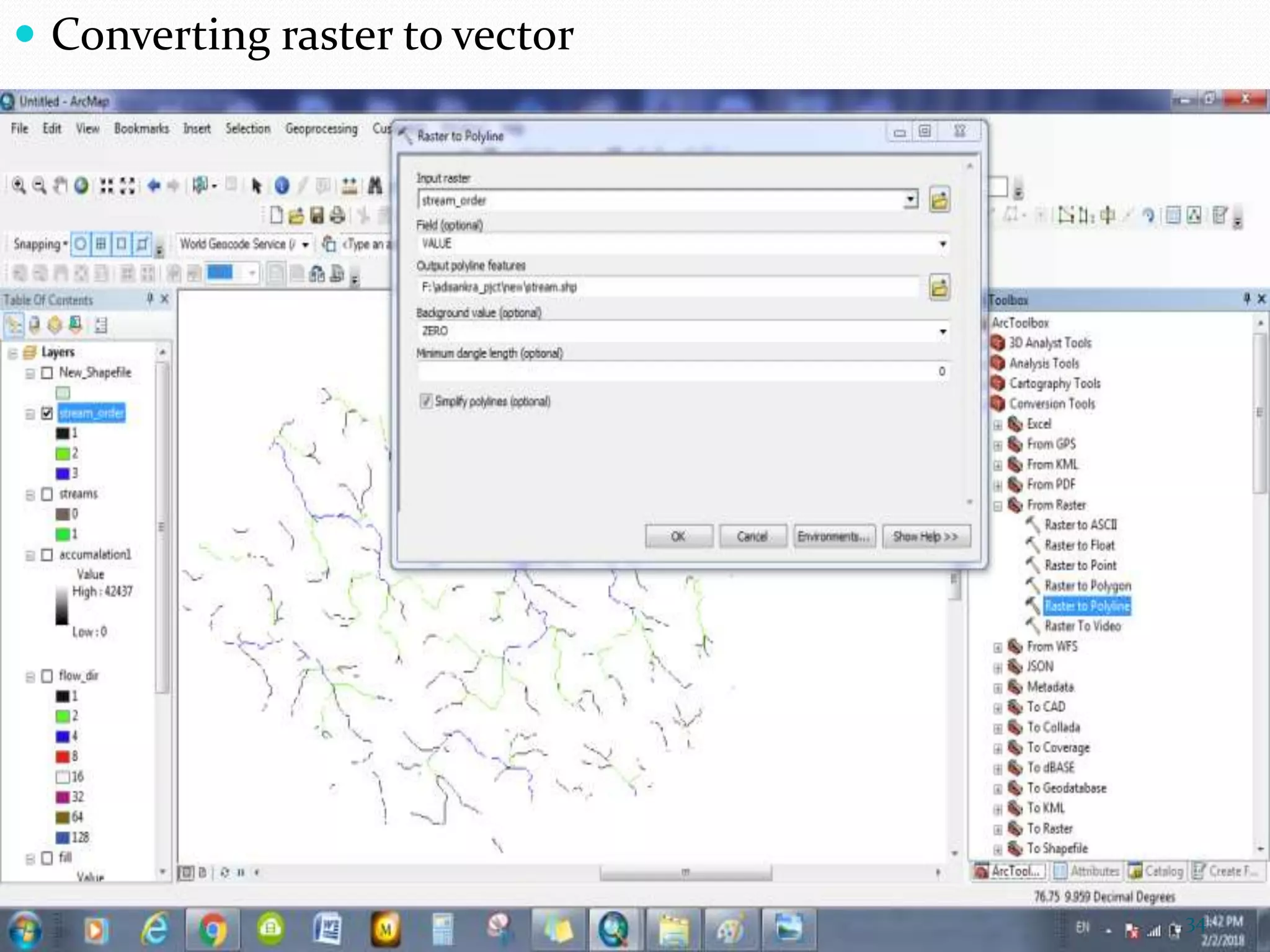  Converting raster to vector
34
 