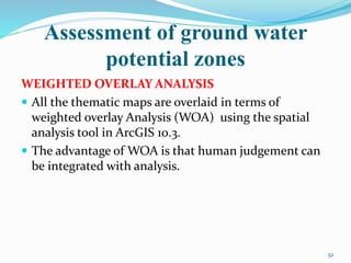 identification of ground water potential zones using gis and remote ...