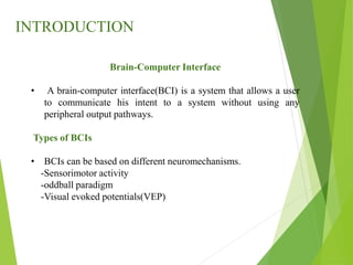BCI FOR PARALYSES PATIENT CONVERTING AUDIO TO VIDEO | PPTX