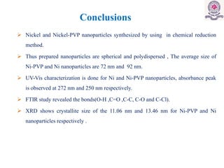 SYNTHESIS OF NICKEL NANOPARTICLES AND APPLICATION IN MALACHITE GREEN ...