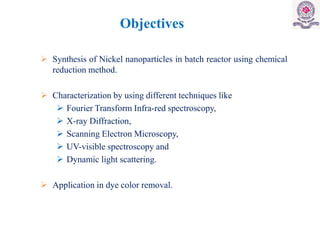 SYNTHESIS OF NICKEL NANOPARTICLES AND APPLICATION IN MALACHITE GREEN ...