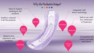 WhytheProductsisUnique?
Quality is assured
in all the products
Quality
Assured
Based on live
experience and
incidence
Testimonial
Team of Experts
working on the
products
Expertise
Composition of
Indian Ayurveda
and science
Scientist
Labs
Safe to use with
any medication
orTreatment
Medication
Integrated with
Anion technology
Technology
 