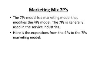 Marketing mix 4p's of marketing | PDF