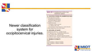 Injuries at occipitocervical junction | PPTX
