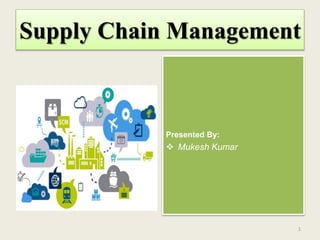 Supply Chain Management
Presented By:
 Mukesh Kumar
1
 