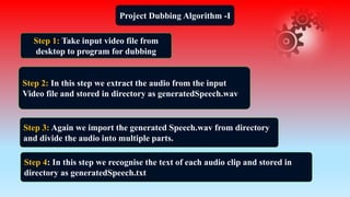 Dubbing Program Speech Dubbing Software | PPTX